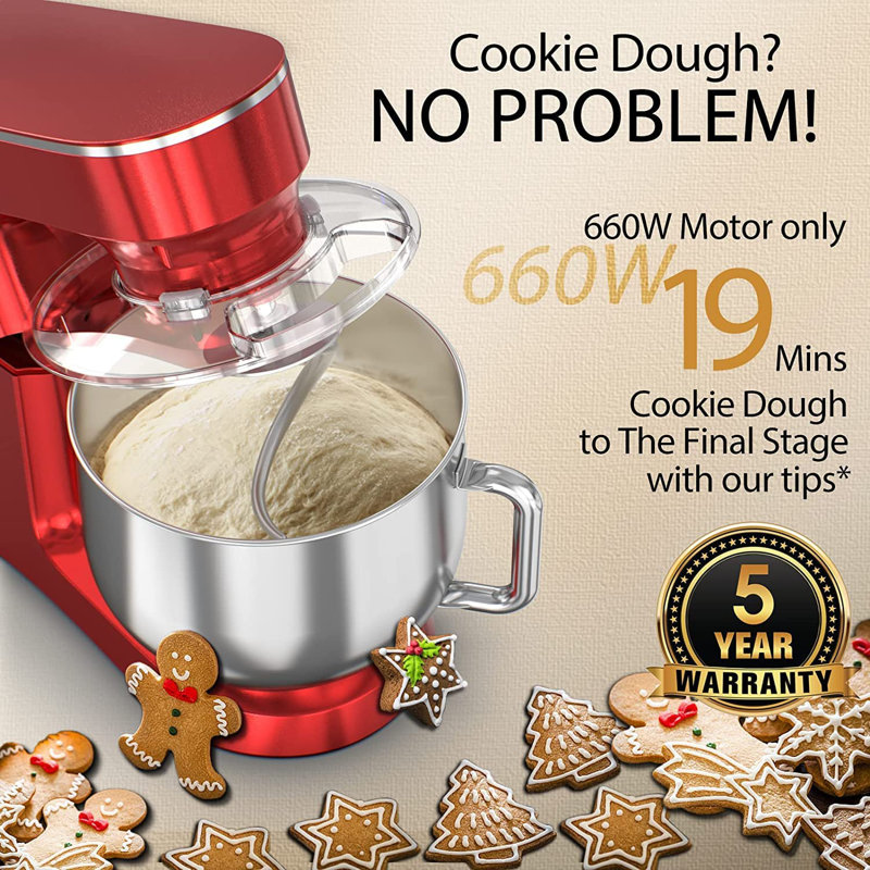 COOKLEE 10 Speed 9.5 Quarts Qt. Tilt Head Stand Mixer Wayfair